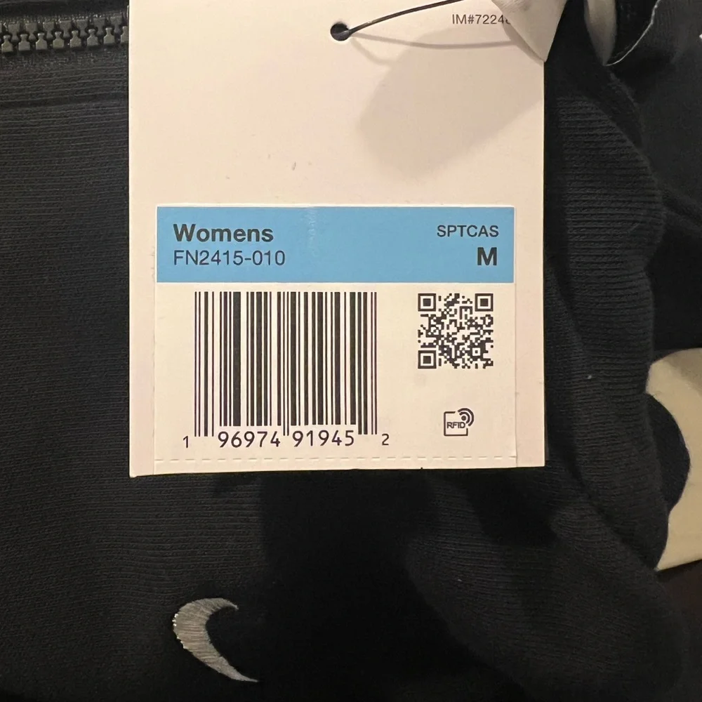 NWT - Nike Women's Chill Terry Black Hoodie‎ Size M
